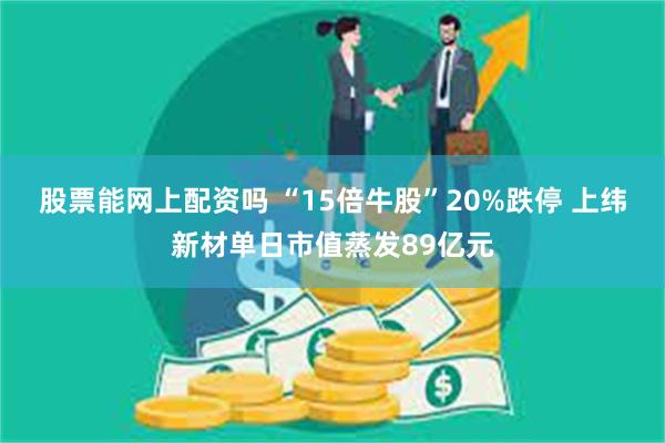 股票能网上配资吗 “15倍牛股”20%跌停 上纬新材单日市值蒸发89亿元